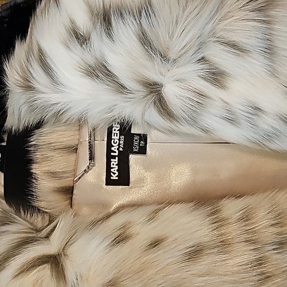 Karl Lagerfeld Snow Leopard Coat - Picture 3 of 7